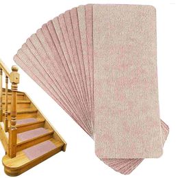 Bath Mats 15pcs Stairs Carpet Self Adhesive Stair Treads Staircase Covers Protectors Anti Slide