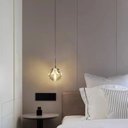 Lampade a sospensione in cristallo per letto camera da letto da letto per la scrivania del ristorante Nordic Studio Studio il lampadario moderno per piccoli luci sospese