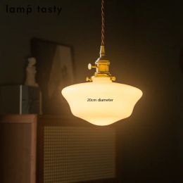 Iwhd hanglamp nórdico moderno lâmpada pendurada soquete de cobre de vidro branco luminárias de quarto luminárias luminárias luminárias lideradas