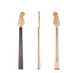 21 Frets Rosewood Fingerboard Maple Bass Neck For 4 Strings Bass W White Dots Replacement8355245