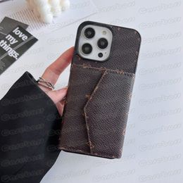 Senior Designer Phone Case for iPhone 13 14 15 Pro Max 12 12Pro Magnet Card Pocket 12proMax 11 X Xs Xr 8 7 Plus Deluxe iPhone15 14pro Luxurys Shockproof Luxurious Cover