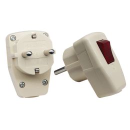 European Germany Schuko Rewireable Power Plug With Red ON OFF Switch 16A EU Power Cord Receptacle Wiring Connector 250V Type E