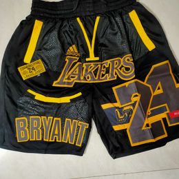 Mens''Los''Angeles''Lakers''shorts Basketball Retro Mesh Embroidered Casual Athletic Gym Team Shorts 020