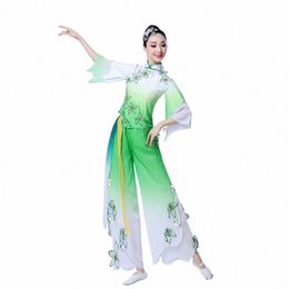 chinese style Hanfu classical dance s suit adult female Yangko clothing style square dance A3Xt#