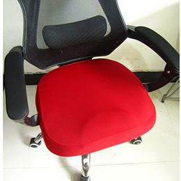 Solid Color Seat Cover for Computer Chair Slipcover Stretch Office Chair Cover Spandex Seat Protector Elastic Chair Seat Case