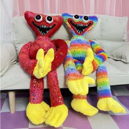 80cm Sequins Wuggy Huggy Plush Toy Candy Colour Horror Game Doll Toy Gift For Kids