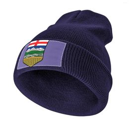 Berets The Alberta Flag Knitted Hat Fishing Caps Fashion Beach Man Cap Women's