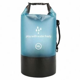 pvc Waterproof Bag 5L 10L 20L Outdoor Swimming Bag Diving Compri Storage Dry Bag For Man Women Kayaking Backpack E53n#