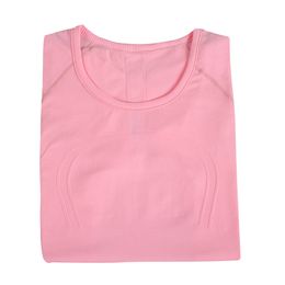 women yoga t-shirts womens t-shirt high-elastic breathable running top quick drying seamless short sleeve sport-cycling gym wear goodP9NB