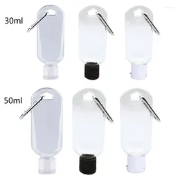 Storage Bottles Travel Keychain Plastic Refillable Hand Sanitizer Containers Portable Squeezable Bottle