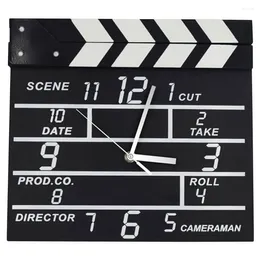 Wall Clocks Movie Clapper Clock Vintage Decor For Bedroom Kitchen Office Sawdust Is Man Glitter Mute