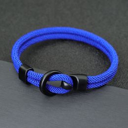 4mm Milan Rope Simple Bracelet Black Easy Hook Mens Armband String Survival Braclet For Men Best Friend Jewellery