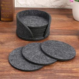 Table Mats Round Felt Dining Protector Pad Heat Resistant Cup Mat Coffee Tea Drink Mug Placemat Accessories