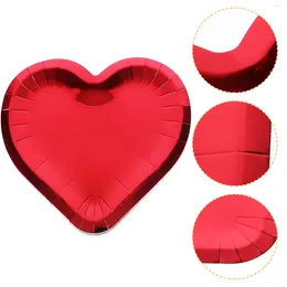 Disposable Dinnerware 20 Pcs Love Shaped Paper Plate Appetizer Dish Tray Decor Party Supplies Household