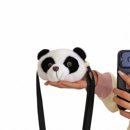 purse Plush Panda Shoulder Bag Kawaii Handbag Schoolbag Carto Crossbody Bag Phe Storage Bag Plush Toy Plush Doll Boys m46Z#