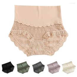 Women's Panties Silky Underwear Briefs High Waist Hipsters Stretch Seamless Tummy Control Lace Wholesale