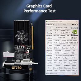 GT730 4GB DDR3 128Bit Gaming Graphics Card with HDMI-Compatible VGA DVI Port PCI-E2.0 16X Desktop Graphics Video Card for Office