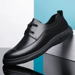 Casual Shoes Genuine Leather Men Lace Up Flats Fashion Men's Outdoor Brand Man Soft Comfortable Oxfords