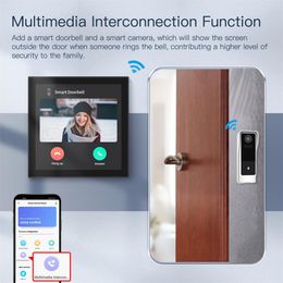 Tuya wifi Multi-functional Touch Screen Control Panel 4-inch in-wall Central Controllr for Intelligent Scenes Smart Home