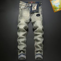 purple jeans mens luxury jeans designer jeans pant stacked trousers biker embroidery ripped for trend size jeans men tears european jean hombre mens pants #45