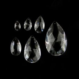 38-76mm Clear Crystal Glass Mesh Shape Tear Drop Chandelier Lighting Parts Suncatcher Pendant Prism for Home Wedding Decoration