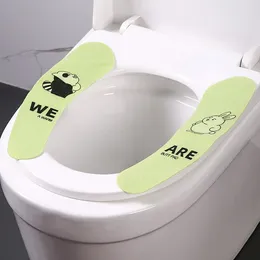 Window Stickers Cartoon Universal Adhesive Sticker Washable Warm And Thick Electrostatic Toilet Cushion