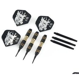 Darts 3Pcsset Professional Black 18G Safty Soft Electronic Games Dartboard For Indoor Tip Dardos W1A08353163 Drop Delivery Sports Outd Dhhdo