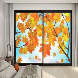 Window Stickers PVC Privacy Glass Film Pattern Frosted Door Decoration Sticker Sun Blocking Static Clings