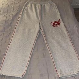Men's Pants Harajuku Hip Hop Letter Pattern Y2K Streetwear PROTECT Sweatpants Men Women Embroidered Casual Gray Drawstring Trousers