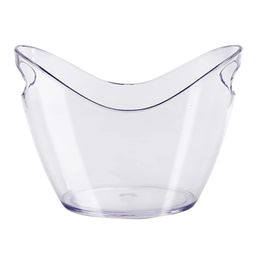 Friendly Transparent Acrylic Ice Pack Portable Bucket Sturdy Clear Gift for House Bar el Restaurant 240315