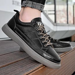 Casual Shoes High Quality Leather Men Low Fashion Dress Party Club Male Flat Comfortable For Luxury