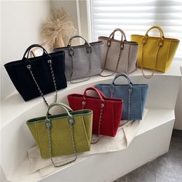 Women's Bag Large Capacity Trendy Versatile Shoulder Bag Luxury Designer Handbags Canvas Tote Bag Classic Beach Bag Casual Shopping Bags YFA2182