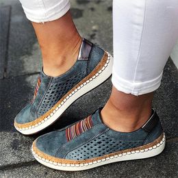 Fitness Shoes 2024 Women Slip On Sneakers Shallow Loafers Vulcanized Breathable Hollow Out Casual Ladies Woman Plus Size Dropship