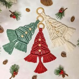 Tapestries Handmade Christmas Tree DIY Weave Xmas Room Decor Wall Door Hanging Ornaments Home Background Blanket Pendants