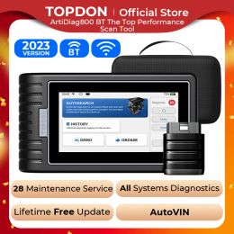 Topdon Artidiag800 BT OBD2プロフェッショナルカー診断ツールオートモーティブスキャナーすべてのシステムスキャンツール無料ライフタイムアップグレードECU