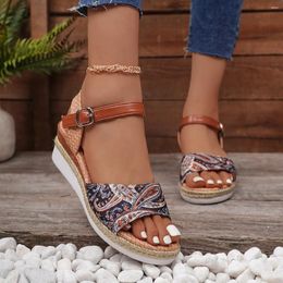 Dress Shoes 2024 Fashion Women's Sandals Open Toed Non-Slip Buckle For Women Thick Sole Casual Female Zapatos De Mujer