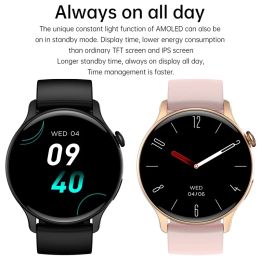 2023 NFC Smart Watch Women Clock 1.36" AMOLED 466*466 HD Pixel Display Always Show Time Bluetooth Call Smartwatch Ladies+Gift