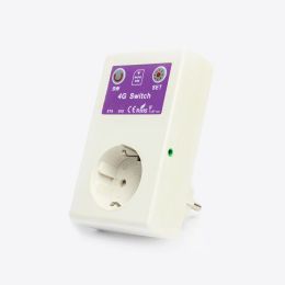 EU GSM Power Socket Fail Alarm Temperature Sensor Controller 4G Smart APP Phone Remote Control Smart Power Plug Switch