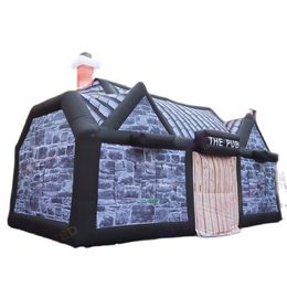 Free Air Shipping Advertising Inflatables outdoor activities 8x5m 10x5m traditional English local inflatable bar pub full printing Irish pub tent for party