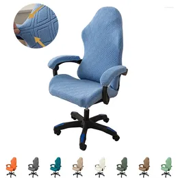 Chair Covers Elastic Jacquard Office Cover Solid Color Computer Gaming Chairs Slipcovers All-inclusive Armchair Seat Protector Case