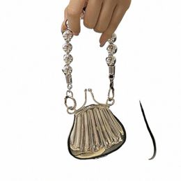 mini Shell Bag Fi New High Quality Alloy Women's Designer Handbag Bead Chain Shoulder Menger Bag 86lf#