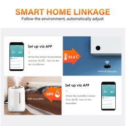 Wifi Tuya Smart Temperature And Humidity Sensor Smart Home Thermometer Hygrometer Sensor Works With Alexa Google Home Smart Life