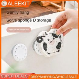 Kitchen Storage Hook Up Wear-resistant Simple Durable Safety Comfortable Household Scouring Pad Practical Convenient Sponge Portable