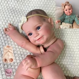 19/24Inch Already Painted Reborn Doll Kit Maddie With Cloth Body 3D Painted Skin Mould High Quality Handmade Doll Parts