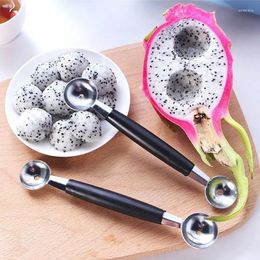 Spoons 1/3/5pcs Fruit Digging Spoon Double Headed Stainless Steel Watermelon Ice Cream Kitchen Tools Multifunctional TMZ