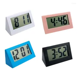 Table Clocks Mini For TRIANGLE TIME Clock Small Digital Easy To Read Portable Children Girls Boys Gift Drop