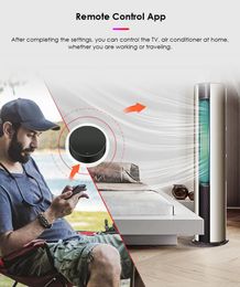 AUBESS WiFi IR RF Remote Control Universal Infrared Tuya For All Air Conditioner TV LG Smart Life App Via Alexa Voice Control