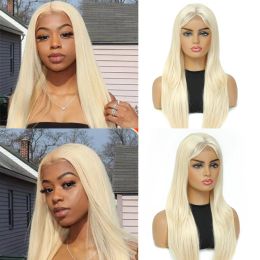 Silk Straight Synthetic Lace Front Wig Synthetic Lace Wigs for Women Lace Frontal Wig 613 Blonde Lace Front Wig Cosplay 24 inch