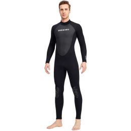 3mm Neoprene Black Wetsuit for Mens Womens Full Length Back Zipper Diving Suit One-piece Couple Wetsuit Surfing Snorkelling