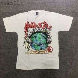 Hellstar Studios Globe Tee Plus Size Men T-shirts Heavy Cotton Tops Man Vintage Oversized T-shirt Streetwear Youth s Hellstars Big Tall Short Sleeves GDUU